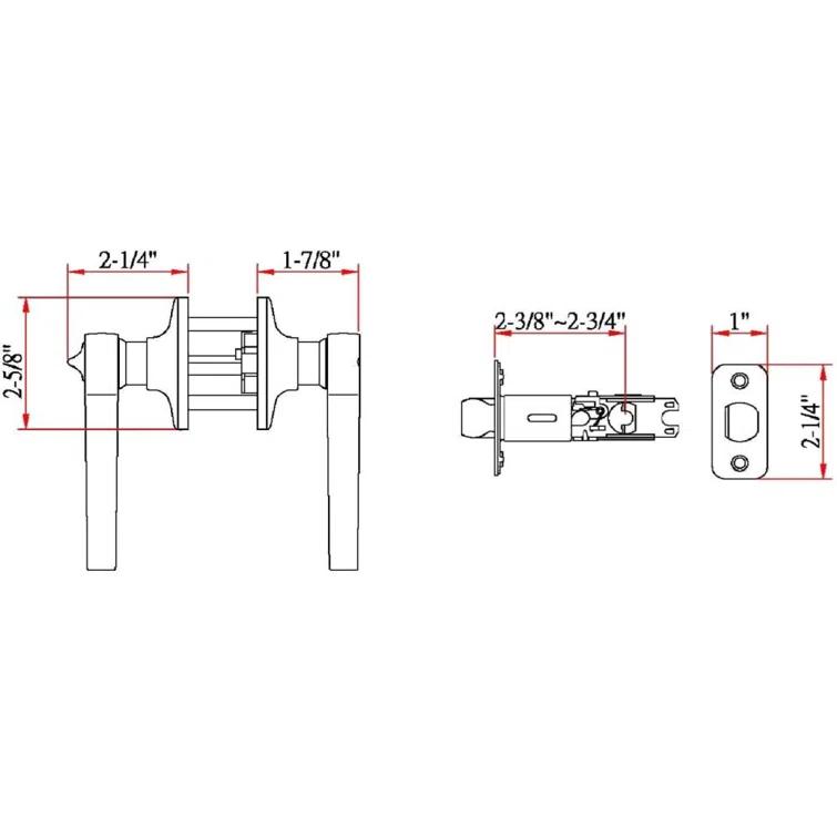 Scroll Privacy Bed/Bath Door Lever