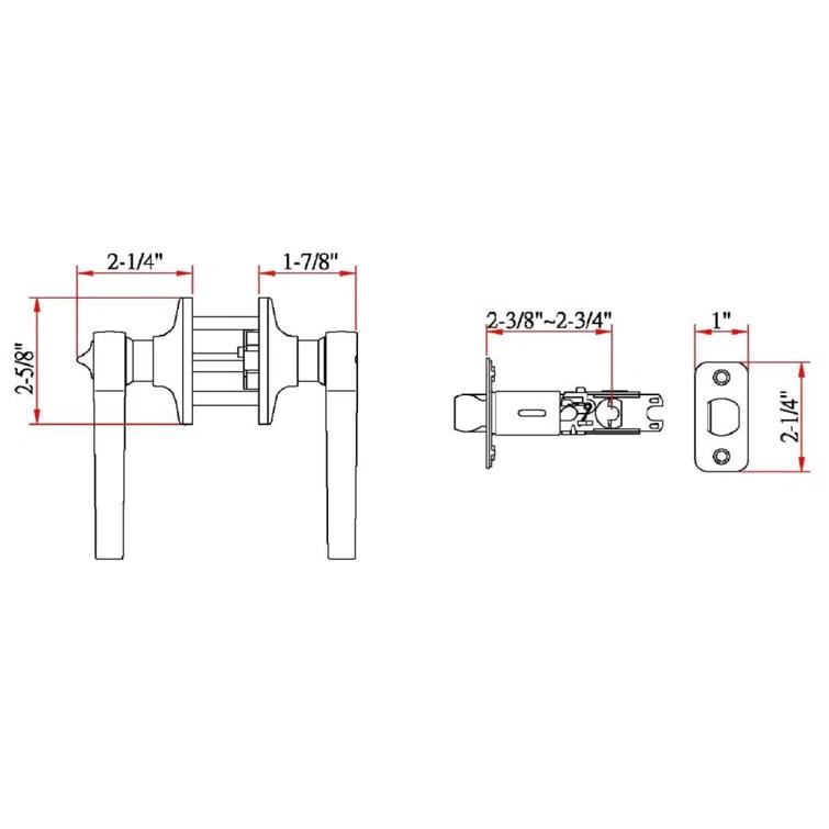 Scroll Privacy Bed/Bath Door Lever