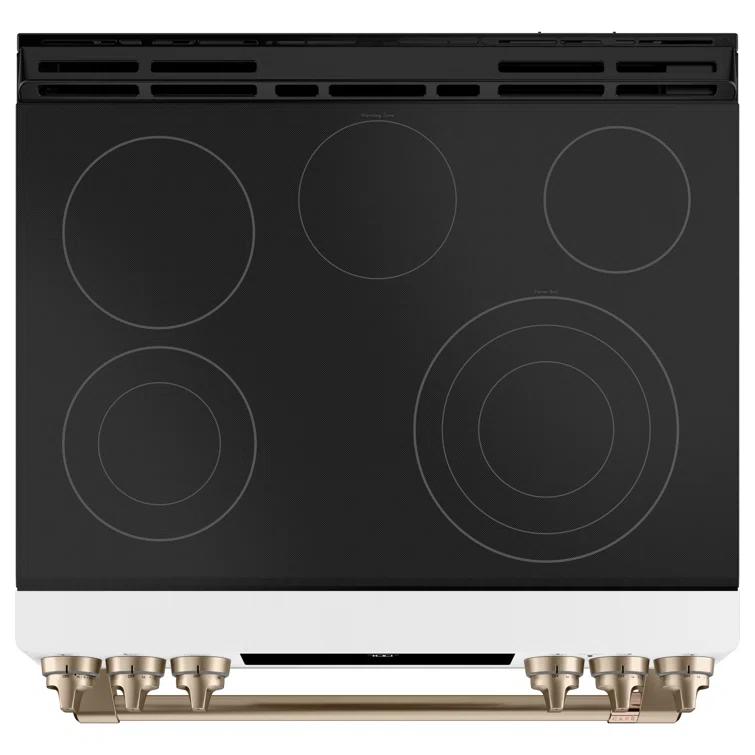 Café 30" 5.7 cu. ft. Smart Slide-in Electric Range with Convection Oven and Radiant Cooktop