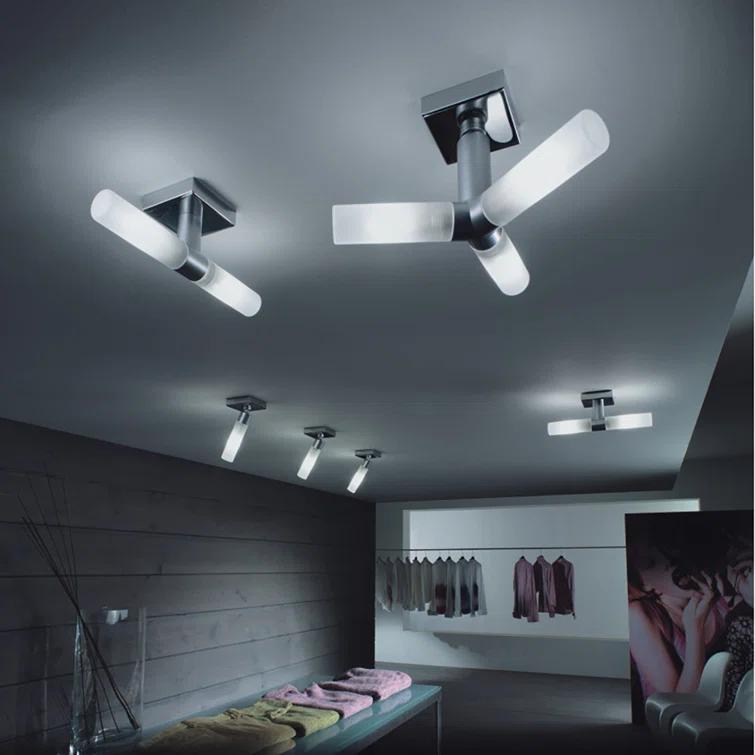 ZANEEN design Candle 1-Light Semi Flush Mount