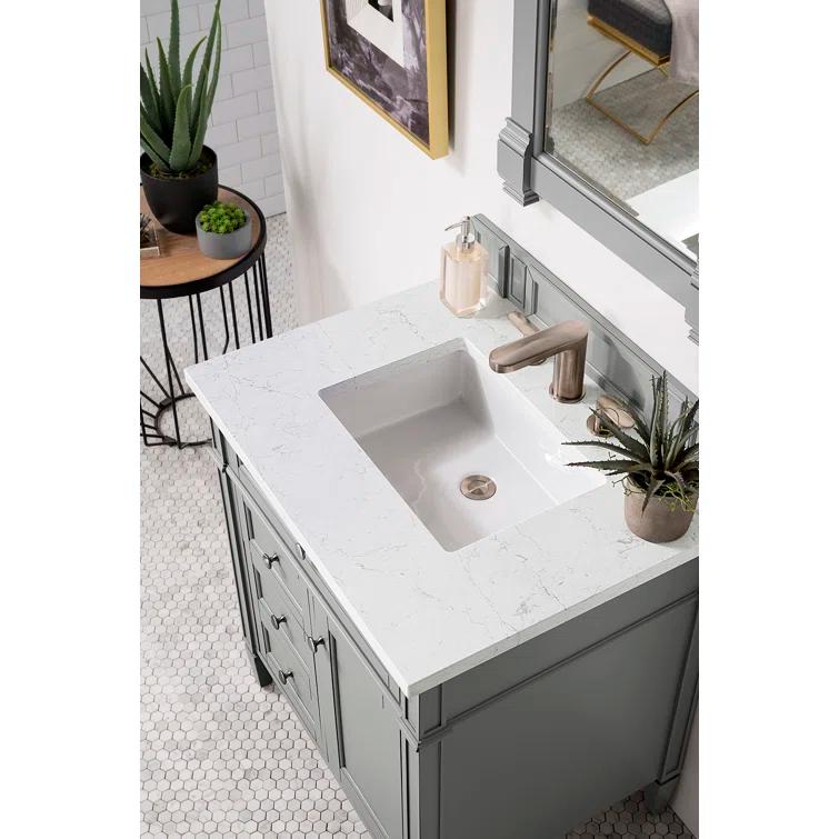 Urban Gray Plywood Single Vanity with Backsplash