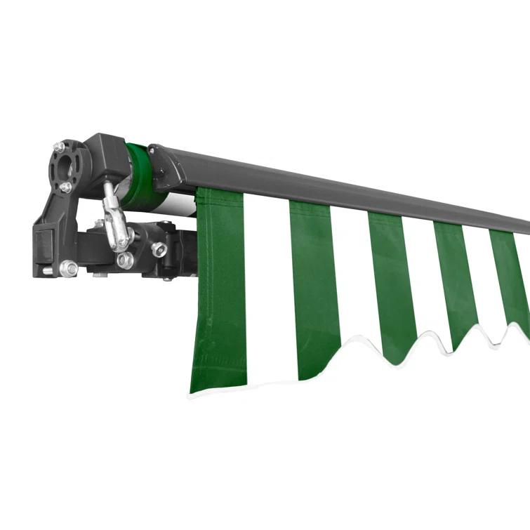 Motorized Retractable Patio Awning- Black Frame