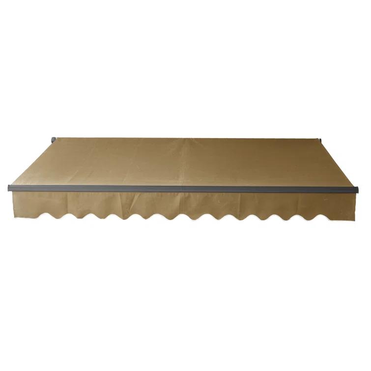 Retractable Home Patio Awning | Deck Canopy |UV Protection Sunshade | Manual Black Frame | Upgraded 2024