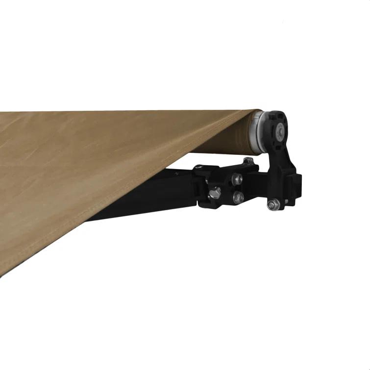 Retractable Home Patio Awning | Deck Canopy |UV Protection Sunshade | Manual Black Frame | Upgraded 2024