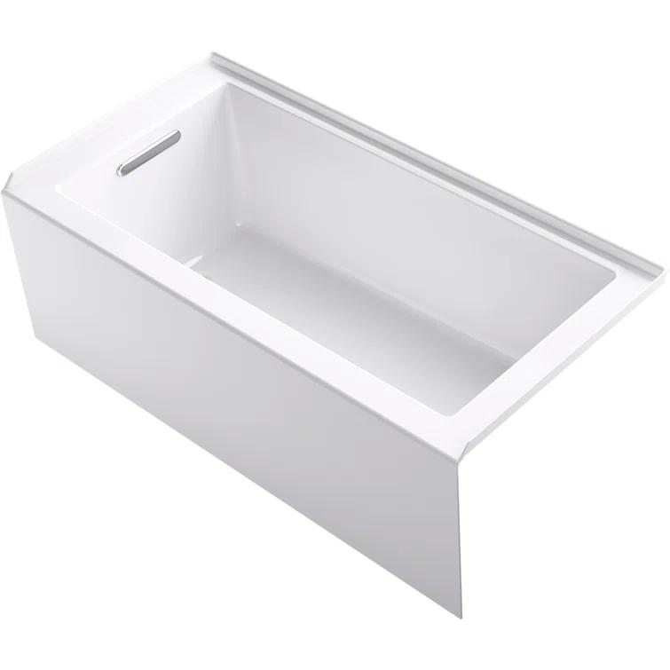 Underscore 60" x 30" Rectangular Alcove Soaking Bathtub with Integral Apron