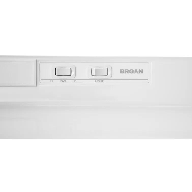 Broan NuTone 24" Steel 190 CFM Convertible Under Cabinet Range Hood with Mesh Filter