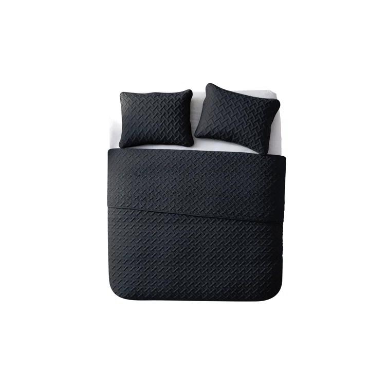 Nina Embossed Basketweave Quilt Set