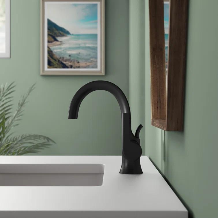 Doux Single Hole Bathroom Faucet with Drain Assembly