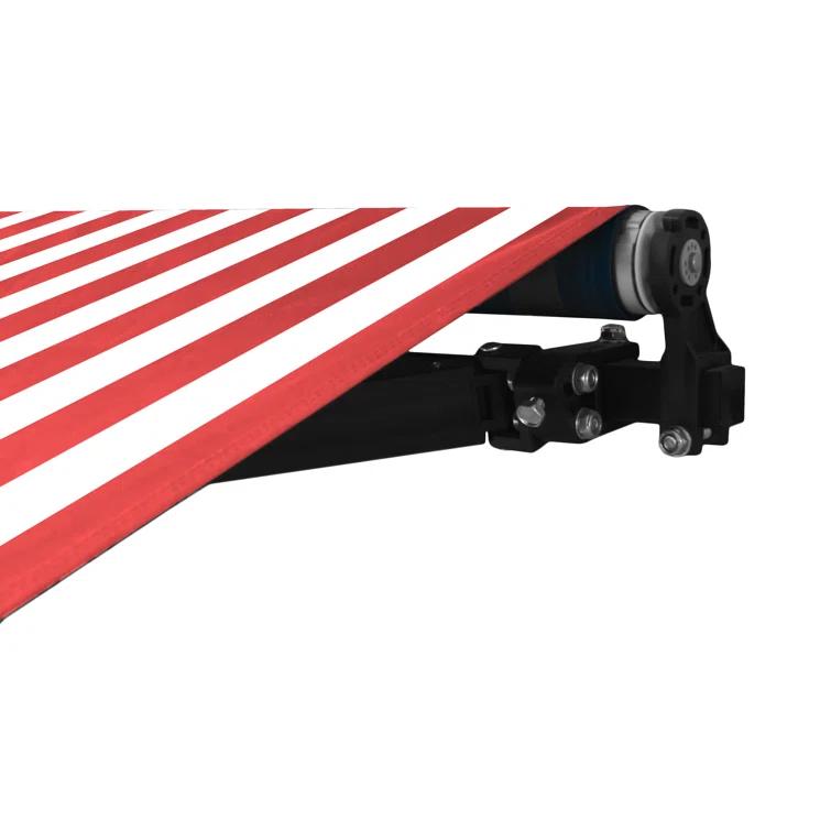 Motorized Retractable Patio Awning- Black Frame