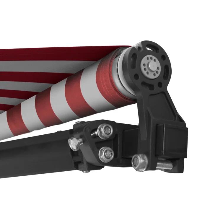 Motorized Retractable Patio Awning- Black Frame