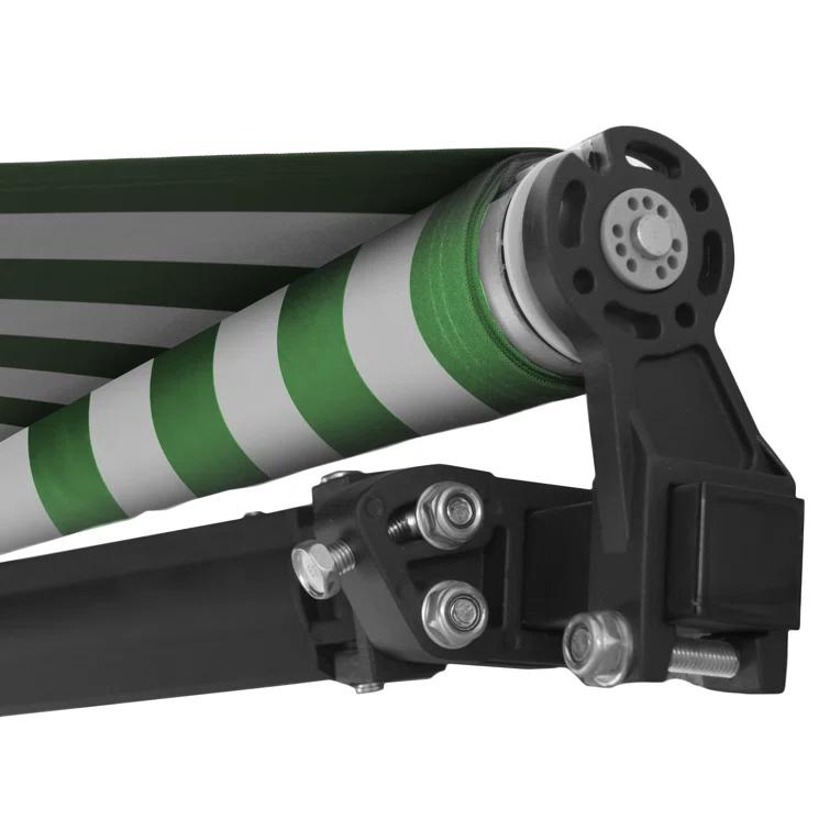 Motorized Retractable Patio Awning- Black Frame