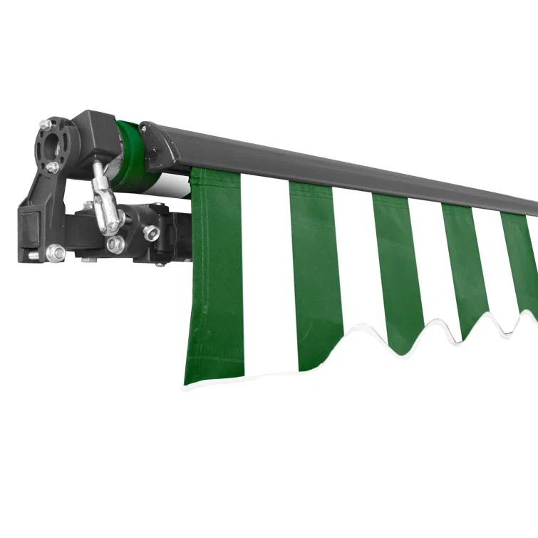 Motorized Retractable Patio Awning- Black Frame