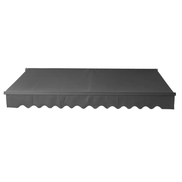 Retractable Home Patio Awning | Deck Canopy |UV Protection Sunshade | Manual Black Frame | Upgraded 2024