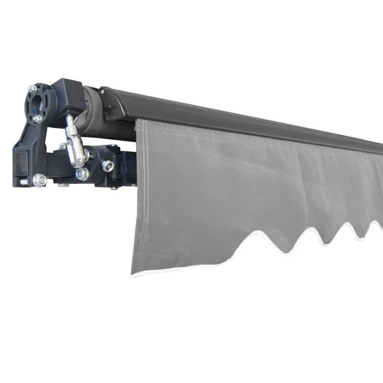Retractable Home Patio Awning | Deck Canopy |UV Protection Sunshade | Manual Black Frame | Upgraded 2024