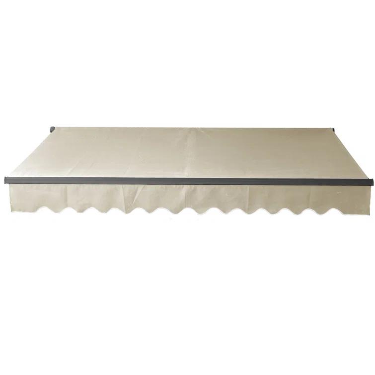 Motorized Retractable Patio Awning- Black Frame