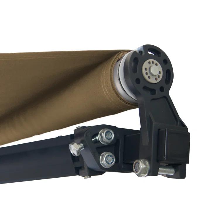 Retractable Home Patio Awning | Deck Canopy |UV Protection Sunshade | Manual Black Frame | Upgraded 2024