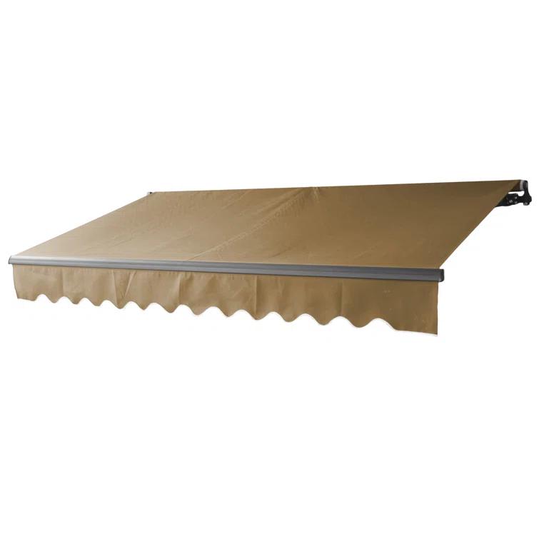 Retractable Home Patio Awning | Deck Canopy |UV Protection Sunshade | Manual Black Frame | Upgraded 2024