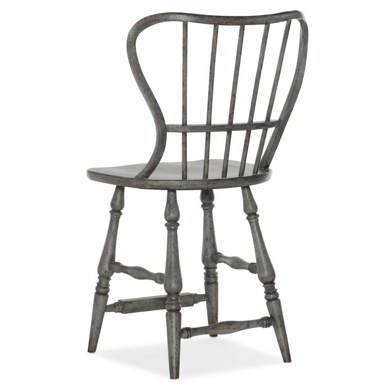 Transitional Speckled Gray 24" Wood Counter Stool