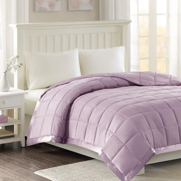 Madison Park Lightweight Down Alternative Blanket with Satin Trim