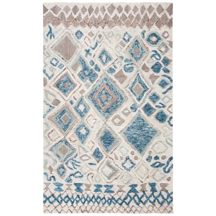 Adelone Shag Hand Tufted Wool Southwestern Rug