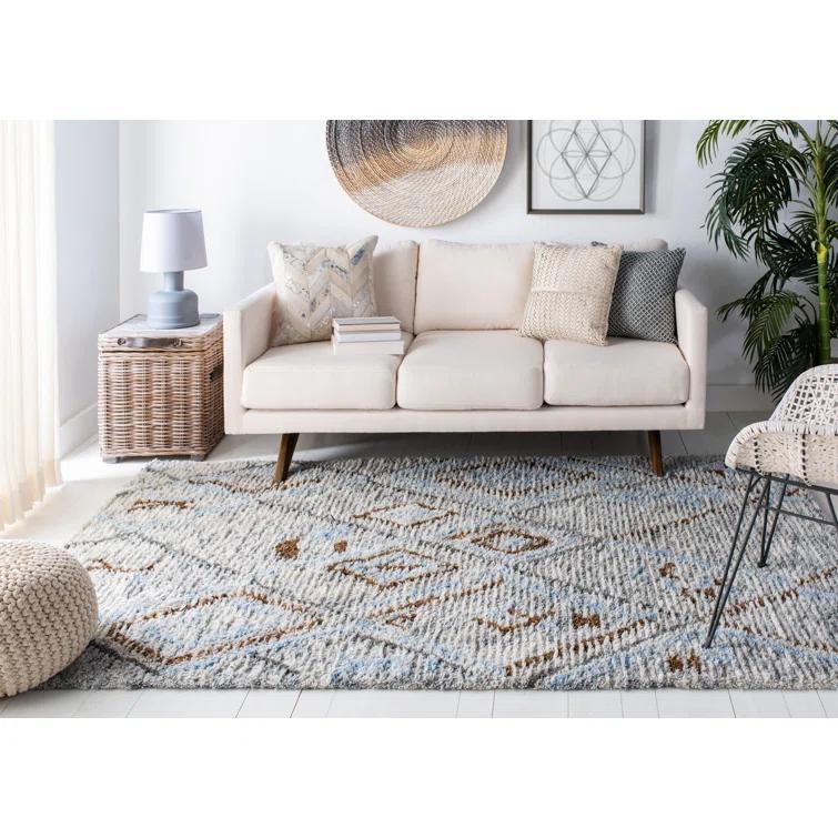 Powell Shag Hand Tufted Wool Southwestern Rug