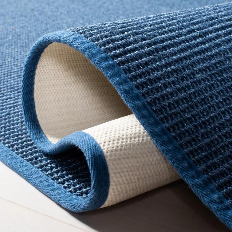 Martha Stewart Sisal/Jute Solid Color Rug in Blue