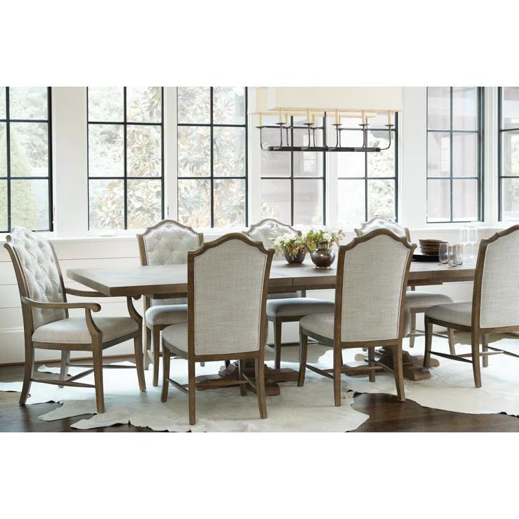 Patina 19'' H Tufted Upholstered Oak Side Chair