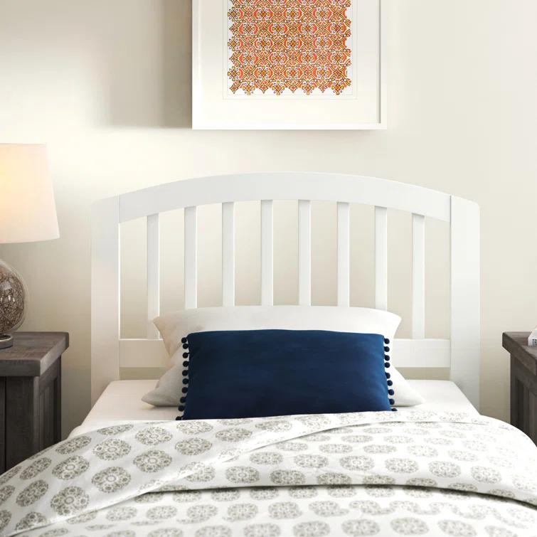 Solid Wood Panel Bed by Winston Porter