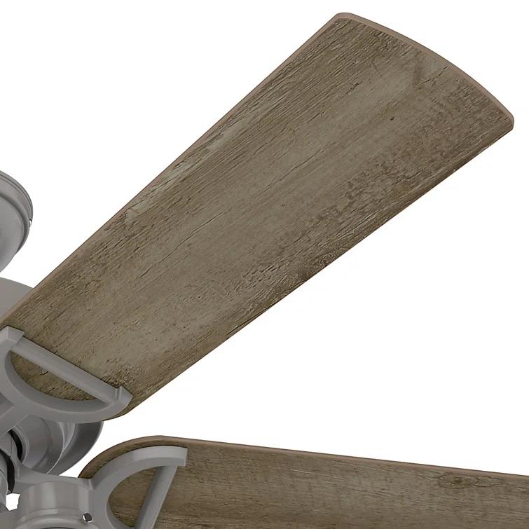 Hunter Fan 52" Starklake 5 - Blade Outdoor Standard Ceiling Fan with Pull Chain and Light Kit Included