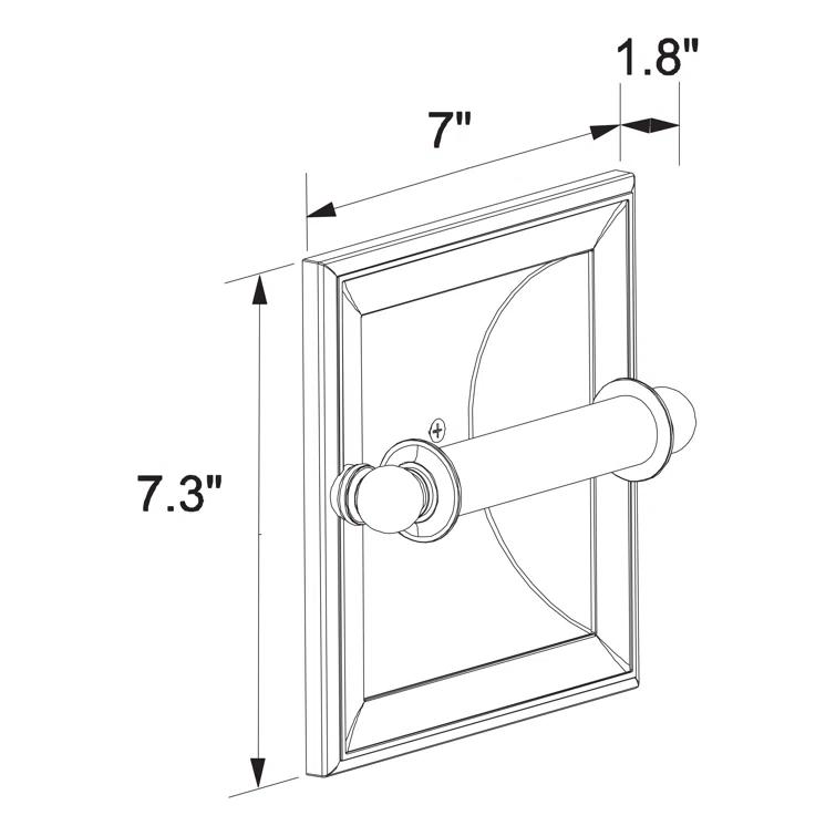 Columnar Recessed Toilet Paper Holder