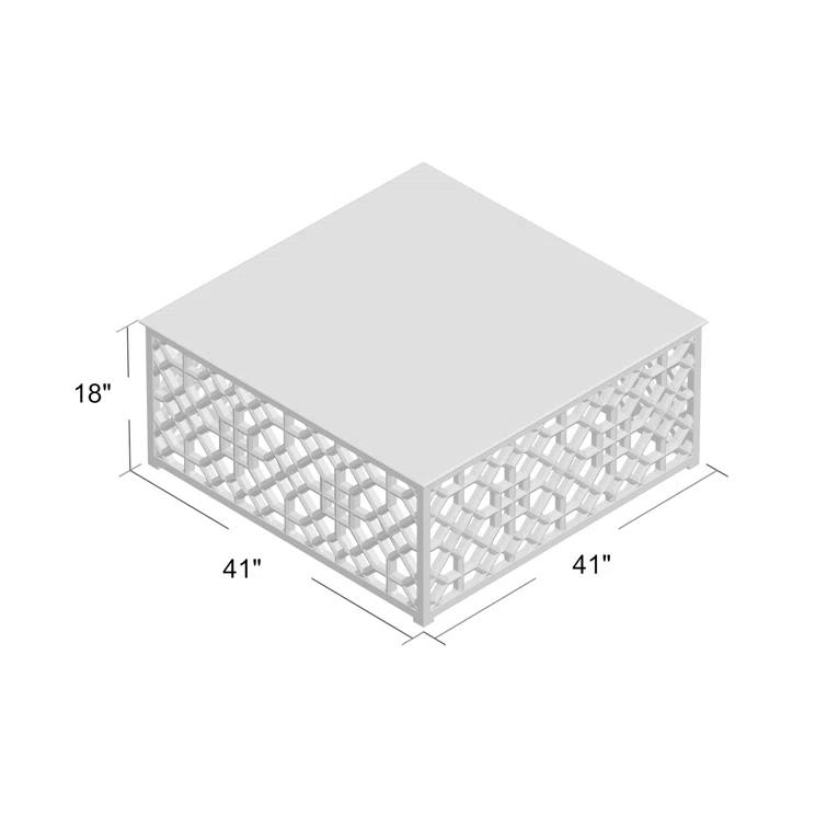 Marble Fret Cocktail Table