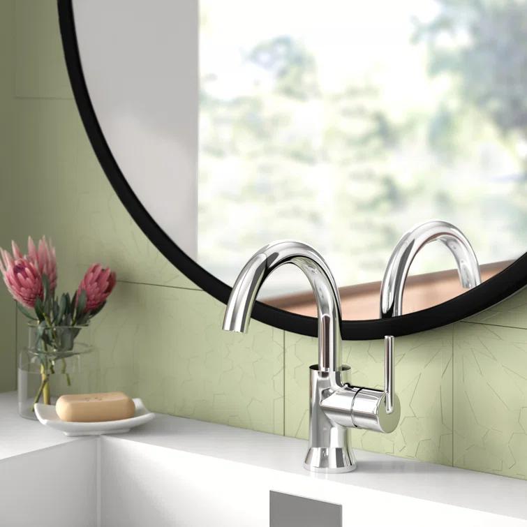 Trinsic Single Hole Bathroom Faucet with Drain Assembly, Single Handle Bathroom Sink Faucet