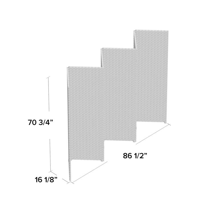 6 ft. Light Green 3-Panel Room Divider