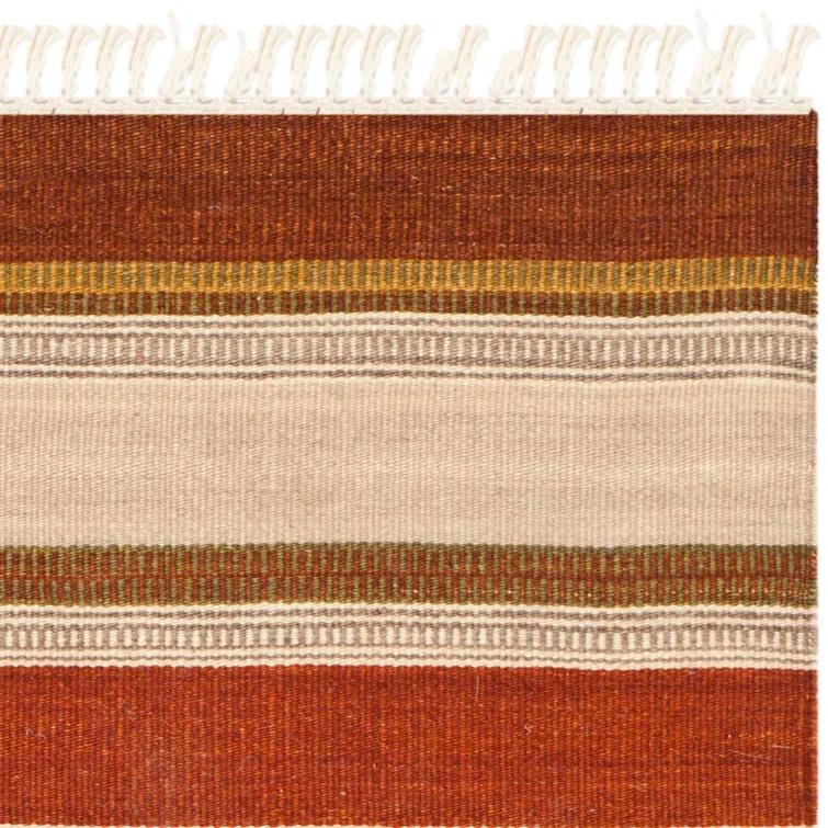 Striped Kilim Hand Woven Striped Indoor/Outdoor Rug