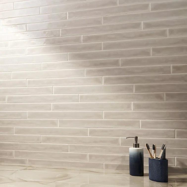 Capetown 2" x 20" Crackled Ceramic Subway Wall Tile (20 pieces/ 5.38 sq. ft./ Case)