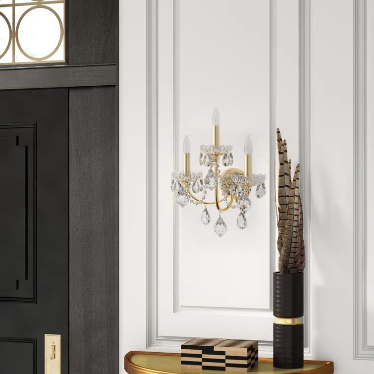 Century Steel Candle Wall Light