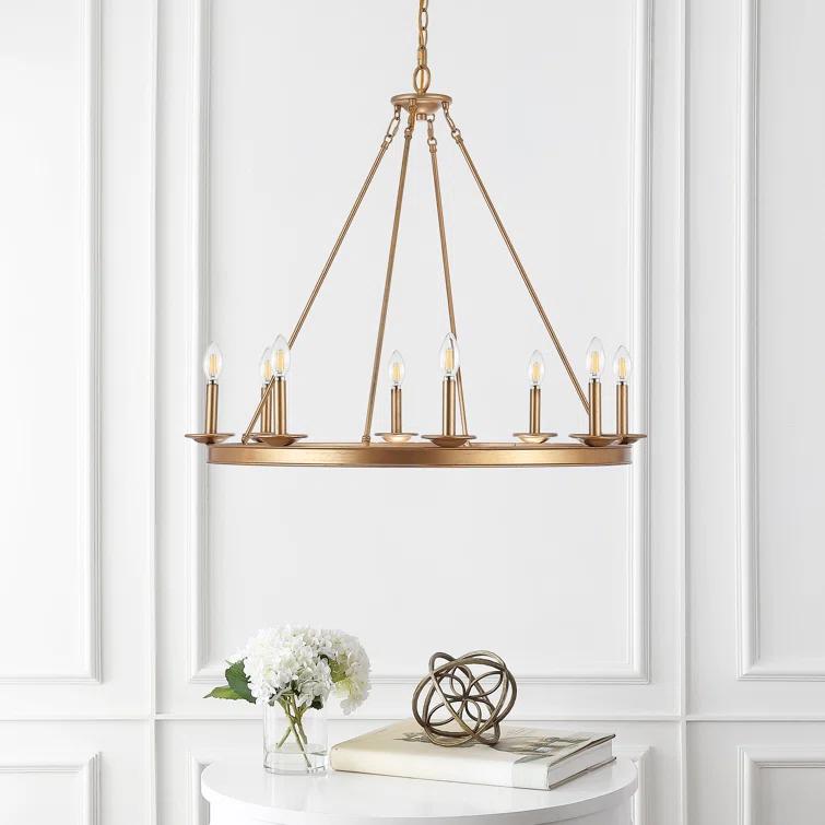 Natal 8 - Light Dimmable Wagon Wheel Chandelier