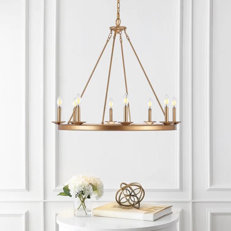 Natal 8 - Light Dimmable Wagon Wheel Chandelier
