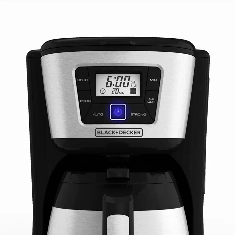 BLACK+DECKER BLACK+DECKER 12-Cup Thermal Coffee Maker, Keep Coffee Hot with Insulated Stainless Steel Carafe, Digital Controls, Easy to Clean. CM2035B-1