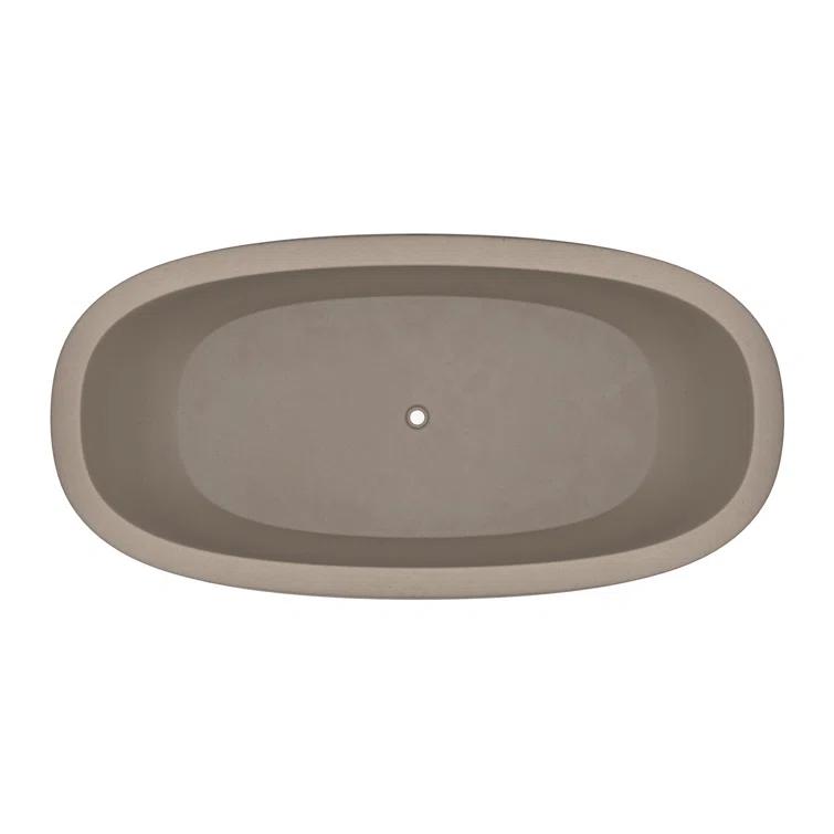 Holas 72" Handcrafted Freestanding Concrete Bathtub
