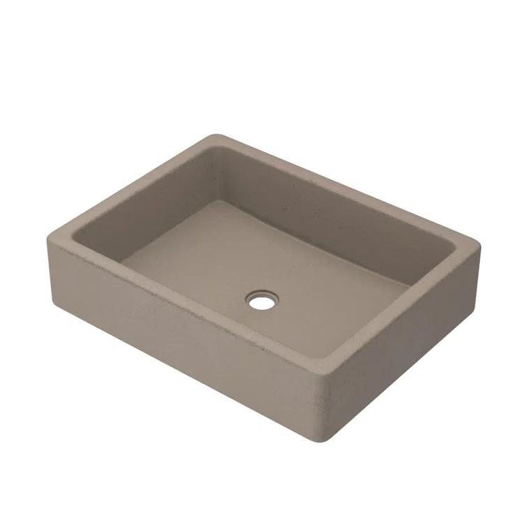 NativeStone Stone Handmade Rectangular Undermount Bathroom Sink