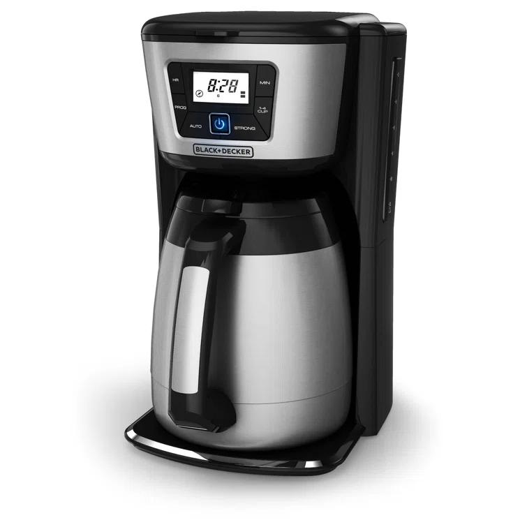 BLACK+DECKER BLACK+DECKER 12-Cup Thermal Coffee Maker, Keep Coffee Hot with Insulated Stainless Steel Carafe, Digital Controls, Easy to Clean. CM2035B-1