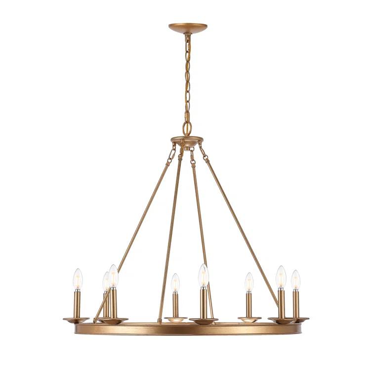 Natal 8 - Light Dimmable Wagon Wheel Chandelier