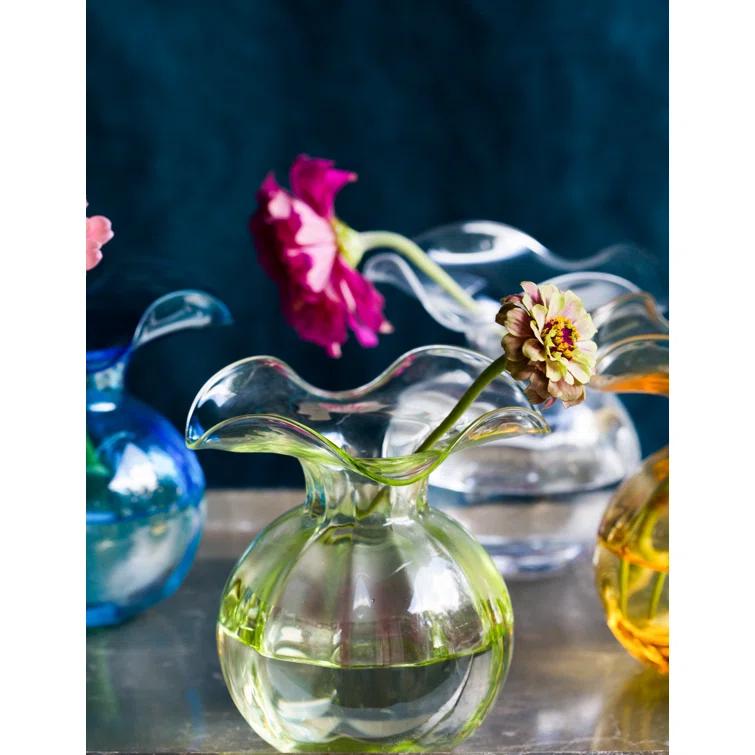 VIETRI Hibiscus Handmade Glass Table Vase