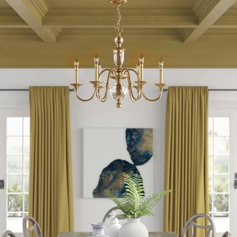Hinkley Eleanor 6 - Light Candle Style Classic Chandelier with Crystal Accents