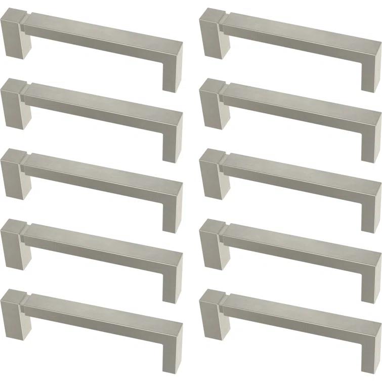Asymmetric Notched Kitchen Cabinet or Furniture Drawer 3.75" Center Bar Pull Multipack
