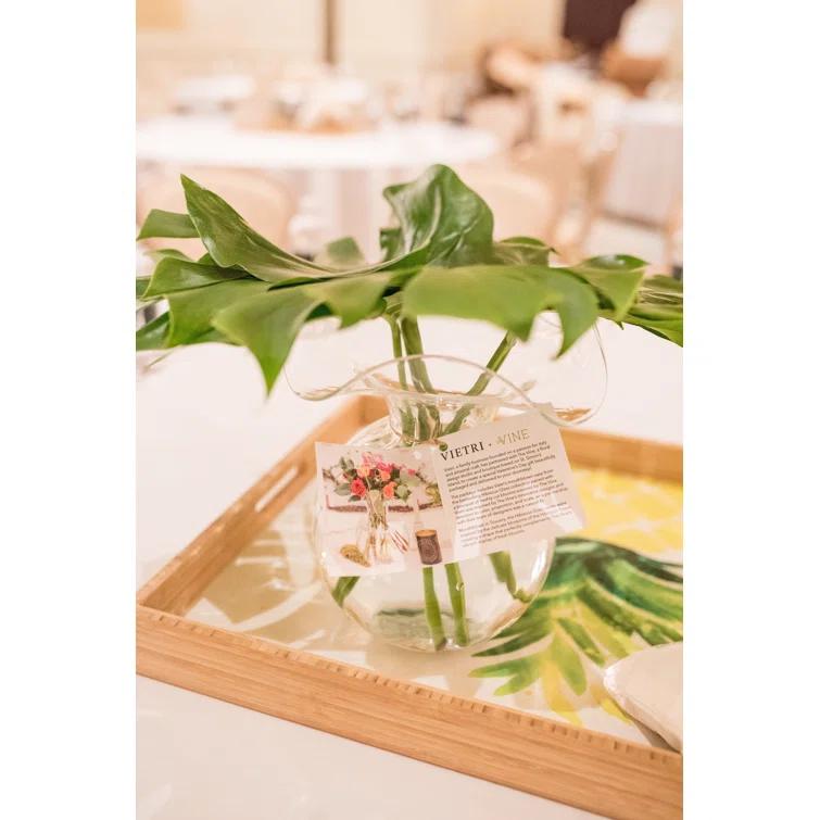 VIETRI Hibiscus Handmade Glass Table Vase
