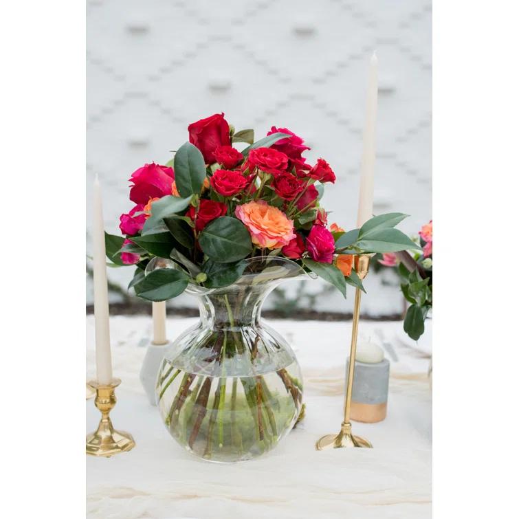 VIETRI Hibiscus Handmade Glass Table Vase