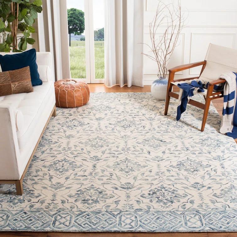 Pimentel Hand Tufted Wool Floral Rug