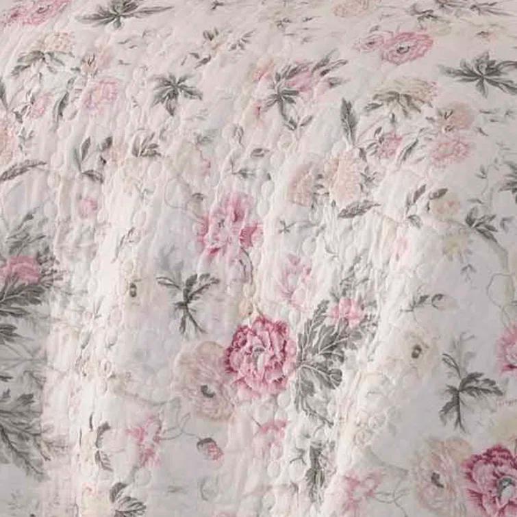 Laura Ashley Laura Ashley Breezy Floral Cotton Reversible Quilt Set